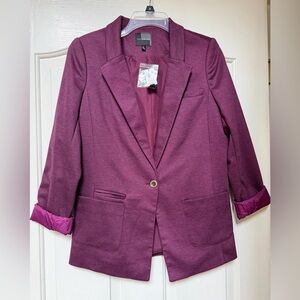 The Limited Women’s Blazer Jacket Single Button Size Medium Polka Dot Cuffs NWT
